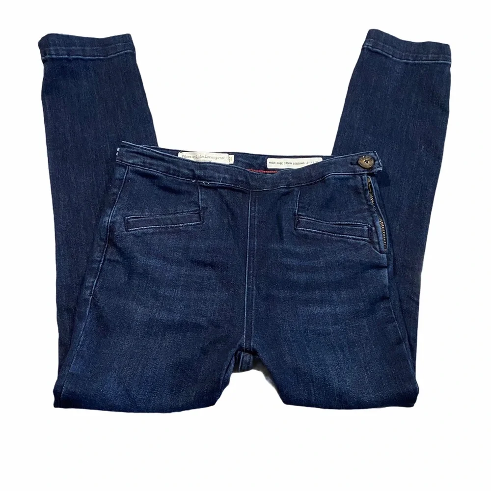 Pilcro High Rise Denim Leggings Anthropologie 26 - Picture 6 of 8